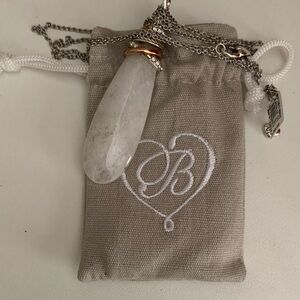 Brighton Crystal Pendant Necklace with Silver Tone Chain